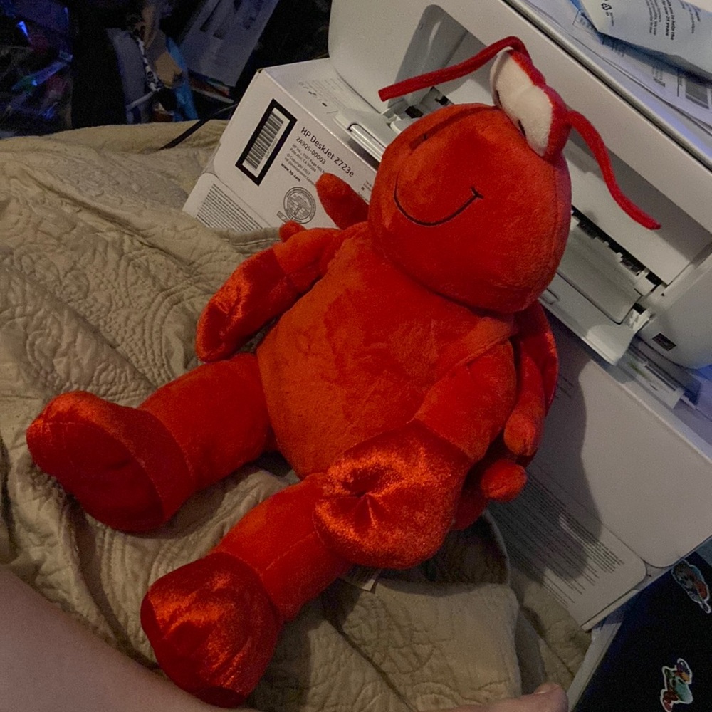 Build A Bear Red Lobster With Backpack Shell Plush Stuffed Toy 17 in. Retired